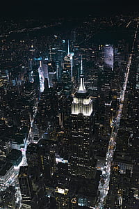 bird's eye photography of city lights thumbnail