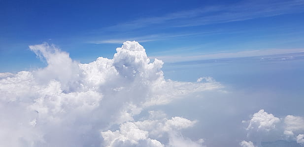 white and blue clouds during daytime thumbnail