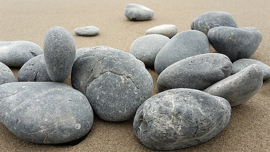 close-up photography of gray stone lot thumbnail