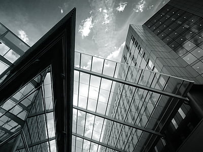 grayscale photo of glass roof thumbnail