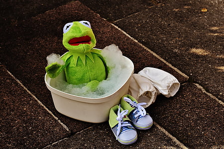 Kermit the frog in white plastic bucket thumbnail