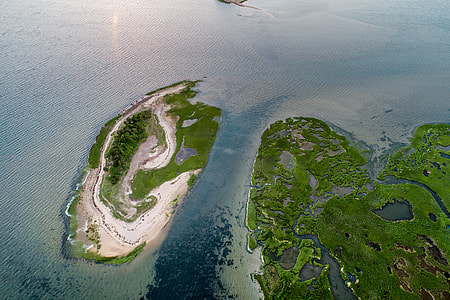 aerial photograph of two islands thumbnail