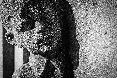 grayscale photography of boy statue thumbnail
