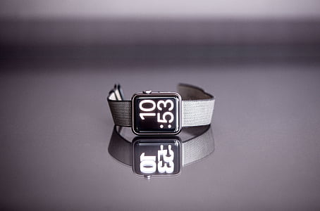 silver Apple Watch displaying 10:53 thumbnail