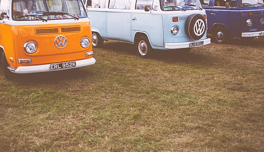 three Volkswagen Transporter 2 on grass thumbnail