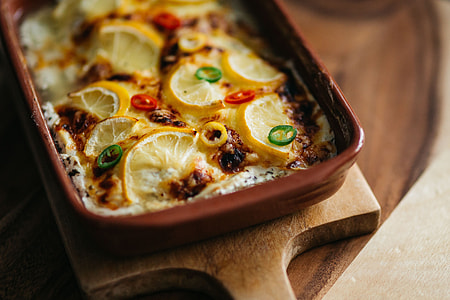Fish casserole with lemon and herbs thumbnail