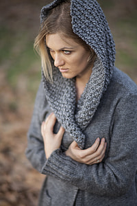 woman in gray coat focus photo thumbnail