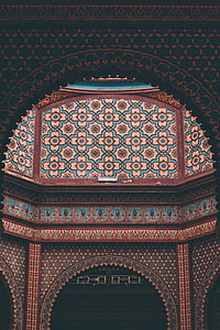 teal and brown floral building wall thumbnail