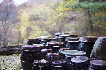 brown ceramic vase lot thumbnail