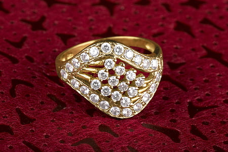 jeweled gold-colored ring thumbnail
