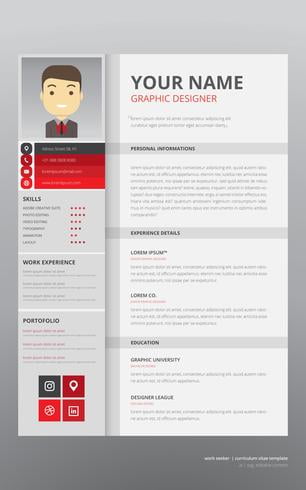 Job Search Curriculum Vitae Template svg, ai file