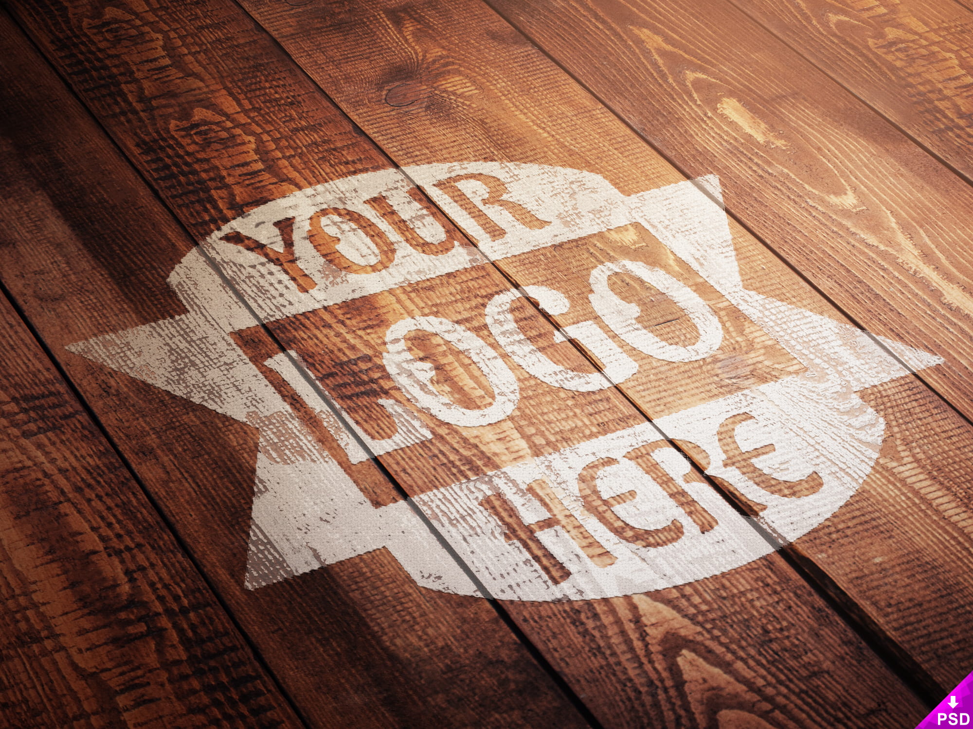 Wood Paint Mockup psd file