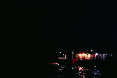 silhouette of dock bridge thumbnail