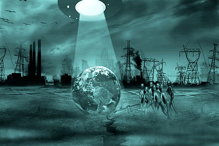 moon and spaceship ilustration thumbnail