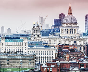aerial photography of white and blue dome building thumbnail