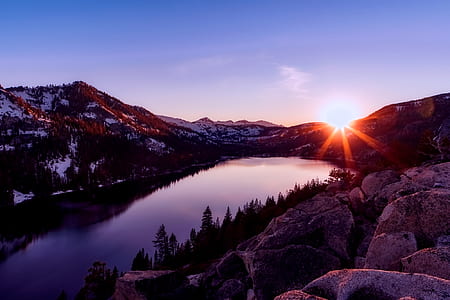snow, landscape, mountains, nature thumbnail