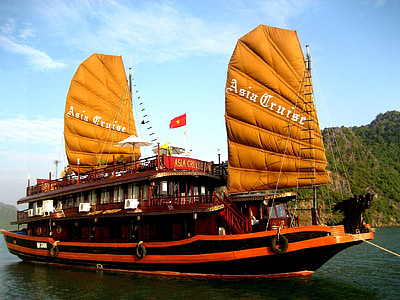 orange and black Asia Cruise ship thumbnail