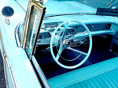empty teal convertible car thumbnail