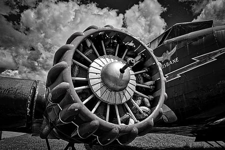grayscale photography of aircraft thumbnail