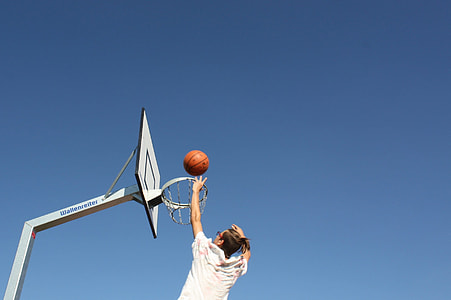 man about to shoot on basketball hoop thumbnail