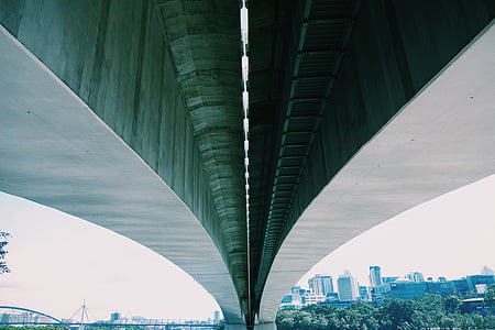 bridge, underneath, massive, concrete, cement, structure thumbnail