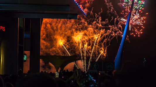 firework display at nighttime thumbnail