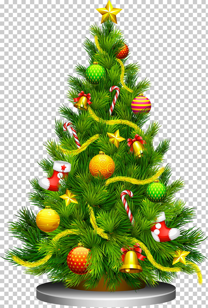Christmas tree , Transparent Christmas Tree , green Christmas tree illustration PNG clipart