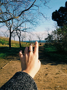 view of woman's left hand at the outdoor thumbnail