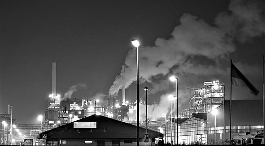 Grayscale Photography of a Factory thumbnail