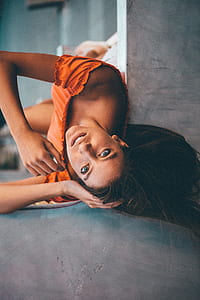 woman lying on floor thumbnail