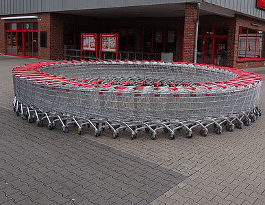 round formation of grocery cart thumbnail