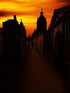 silhouette photo of houses thumbnail