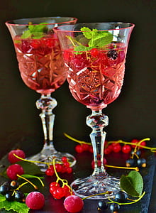 two clear wine glasses thumbnail