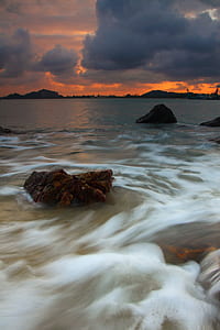 sea, dawn, landscape, nature thumbnail