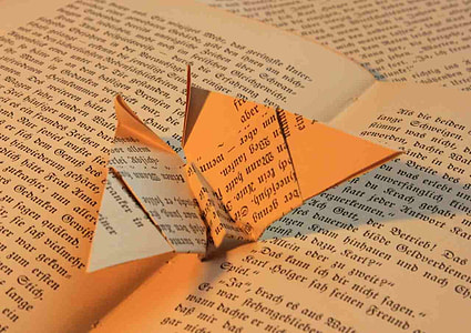 paper origami on book thumbnail