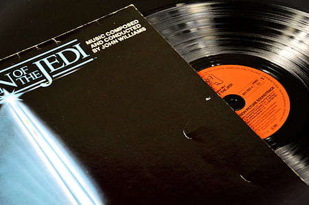 black album sleeve in close-up photo thumbnail
