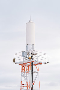 white and red transmission tower thumbnail