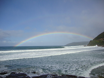 calm sea with rainbow thumbnail
