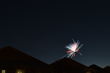 time lapse photography of fireworks at night thumbnail
