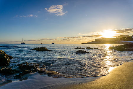 seashore during sunset thumbnail