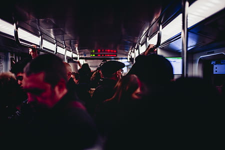 Group of People in Train thumbnail