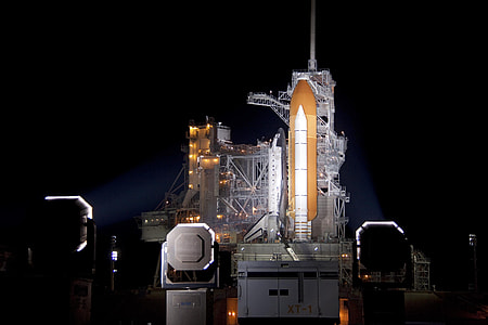 space ship during nighttime thumbnail