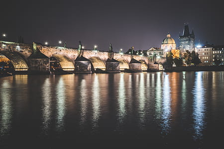 Charles Bridge in Prague at Night thumbnail