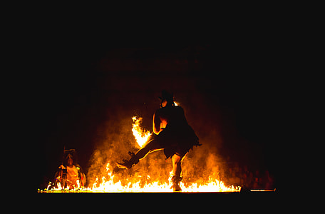 person standing on flame thumbnail
