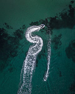 Aerial Photo of Two Watercrafts thumbnail