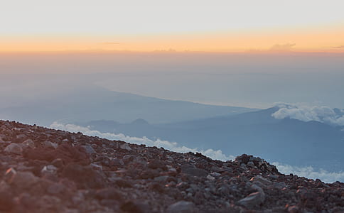 aerial photography of mountain at daytime thumbnail