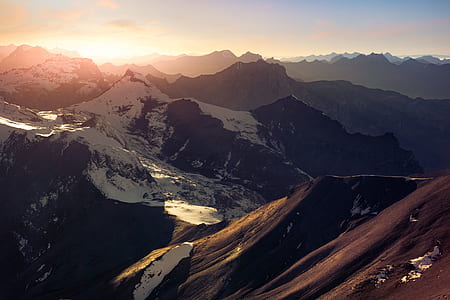 glacier mountains at sunrise thumbnail