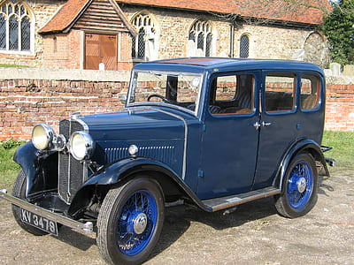 vintage blue car thumbnail