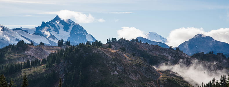 snow, landscape, mountains, nature thumbnail