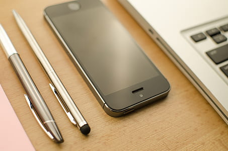 iphone, smartphone, desk, laptop thumbnail